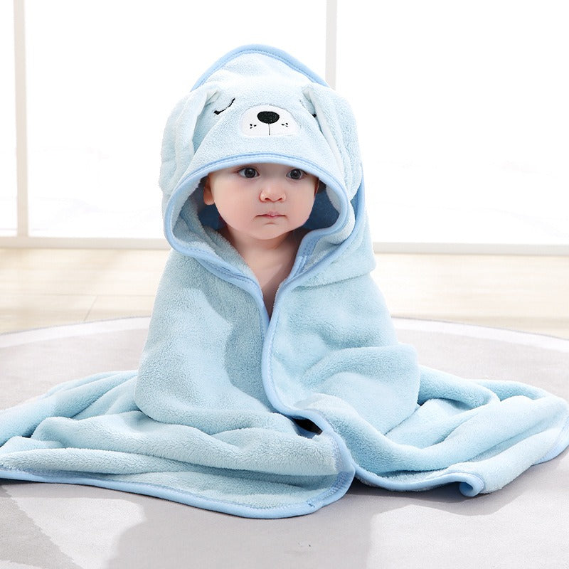 NewBorn Child Baby Cartoon Animal Face Hooded Towel