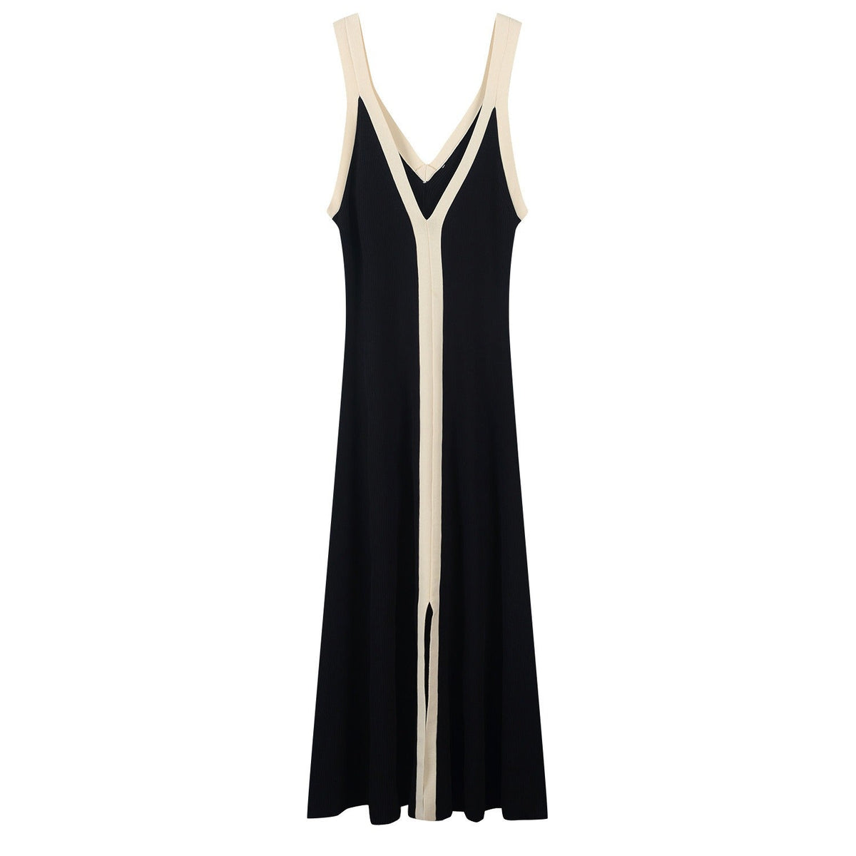 Women Sexy Sling Sleeveless Knitted Long Dress