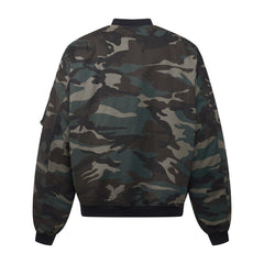 Men Winter Camouflage Cotton Zip Jacket