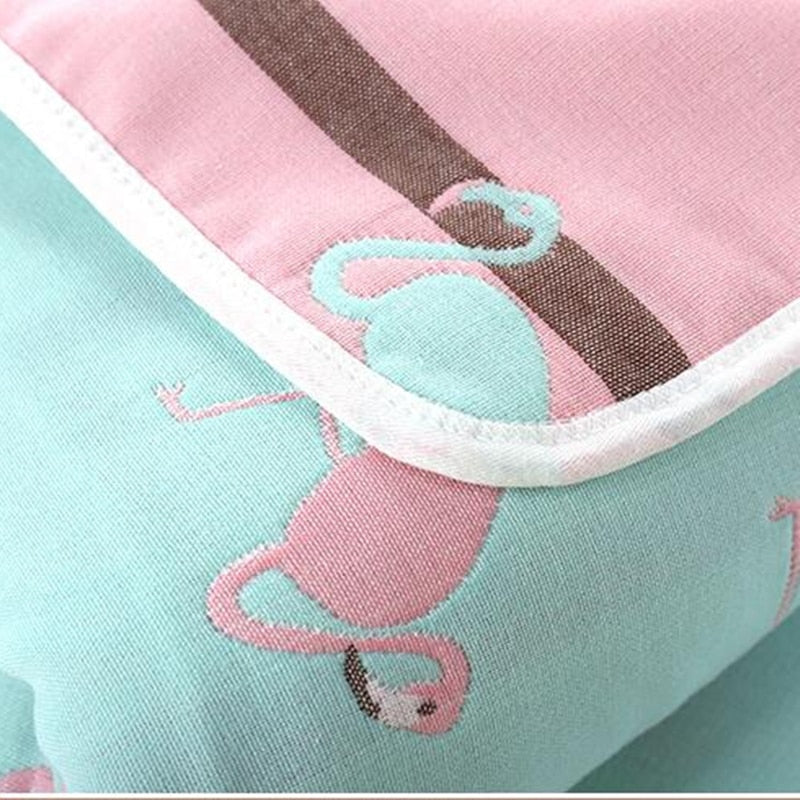 Newborn Muslin Cotton 6 Layers Thick Swaddle Receiving Blankets