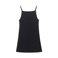 Women Casual Leisure Black Short Dress