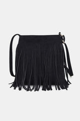 Accessories Women Suede Fringe Shoulder Bag