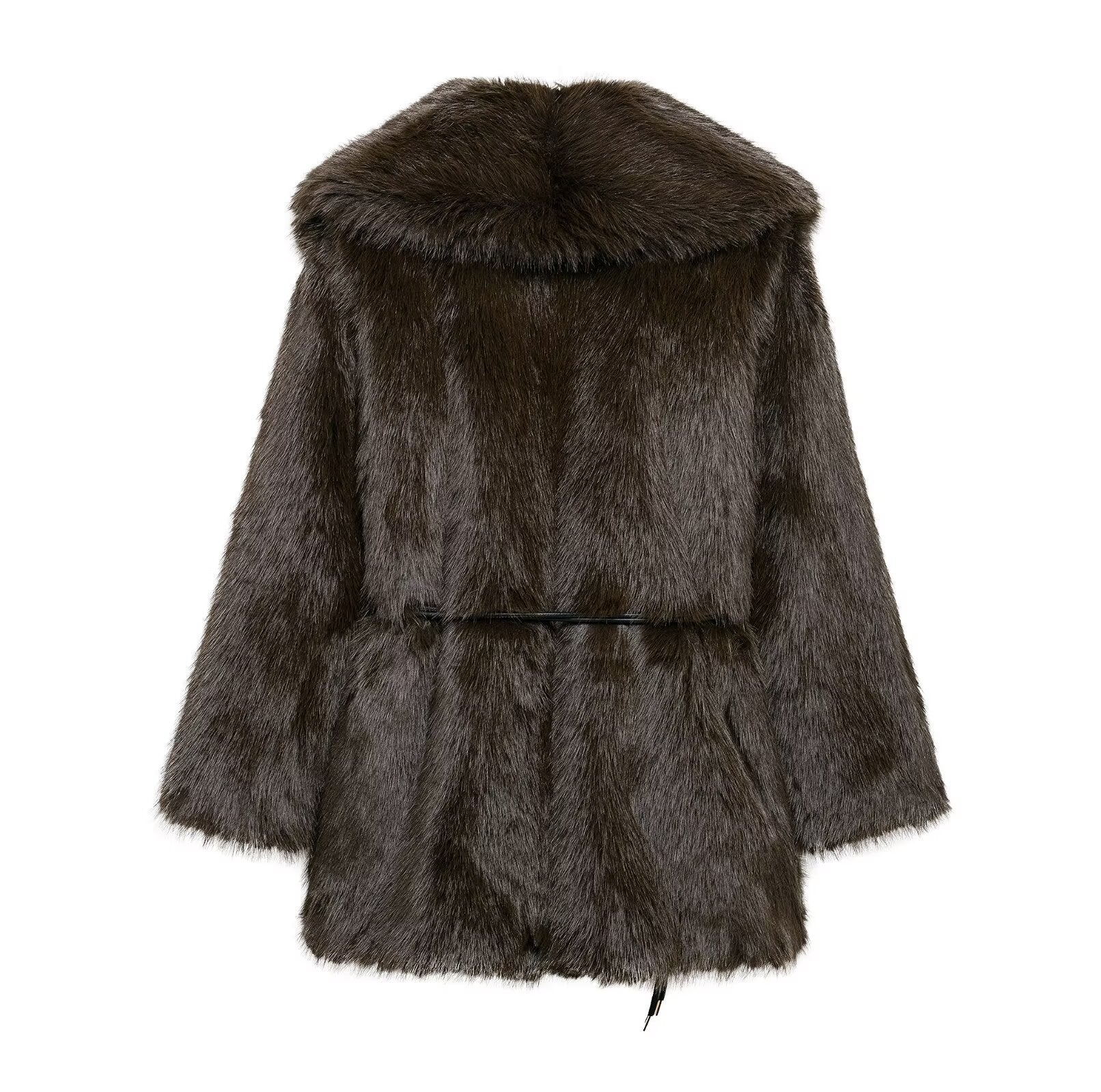 Women Warm Fur Sleeve Long Coats