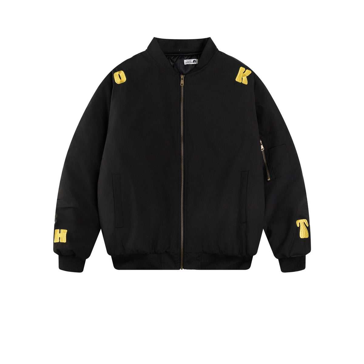 Unisex Embroidered Letter Varsity Jacket