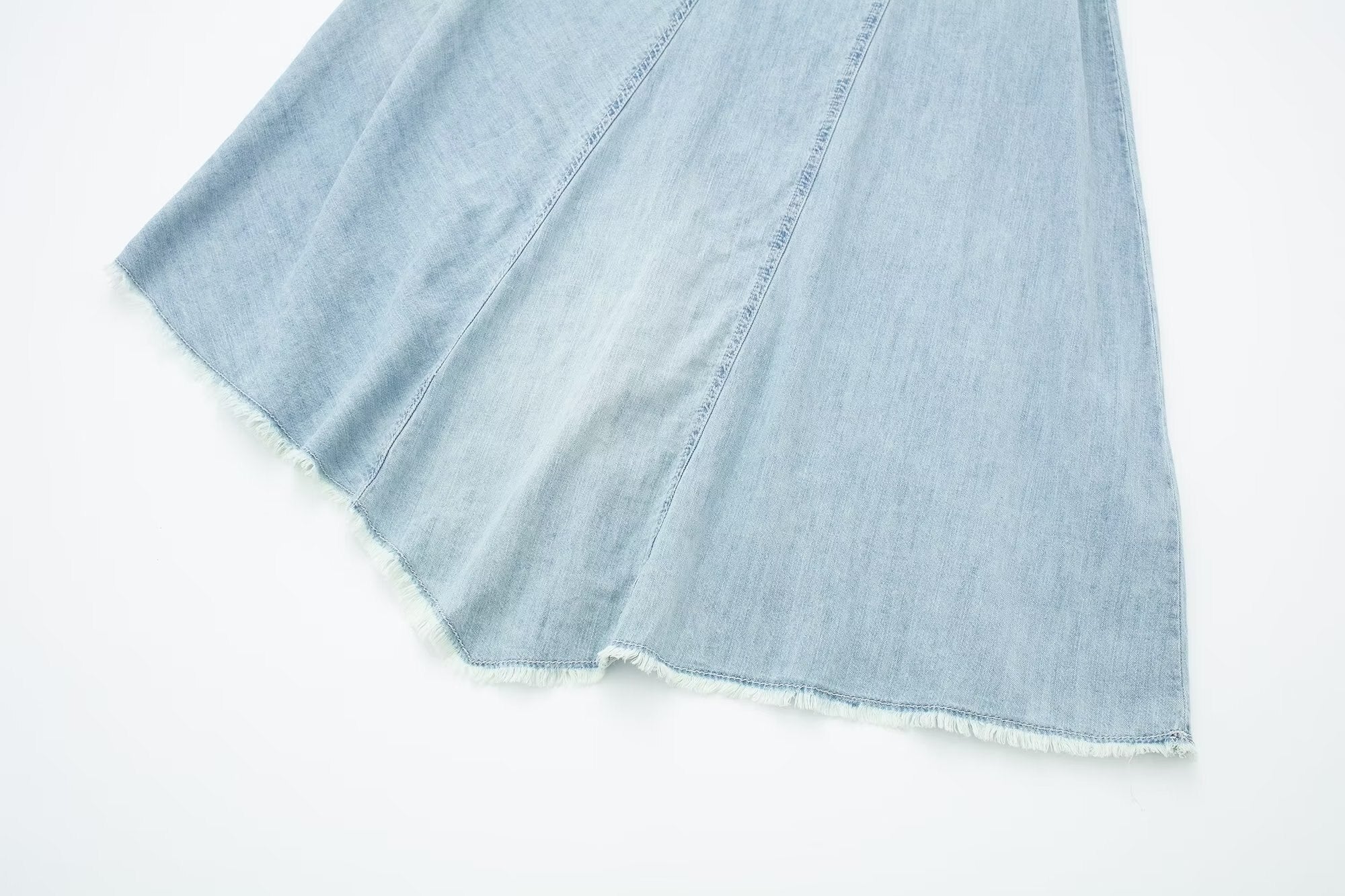 Women Asymmetric Denim Beach Midi Long Dresses