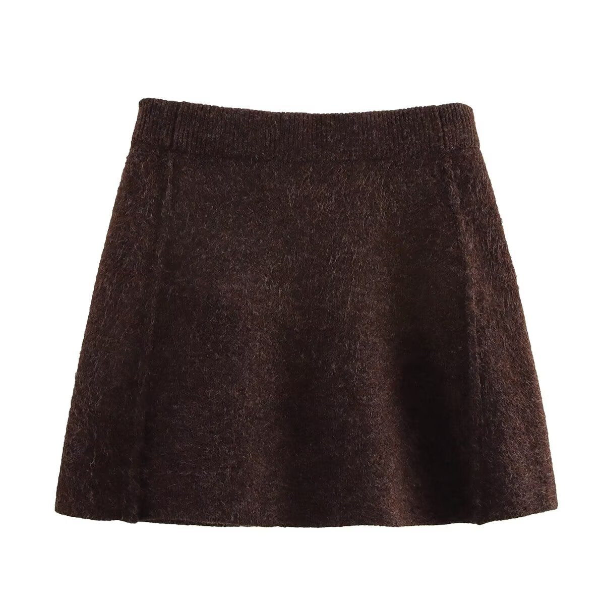 Women Winter Breasted Knit Jacket + Skirt Co Ord