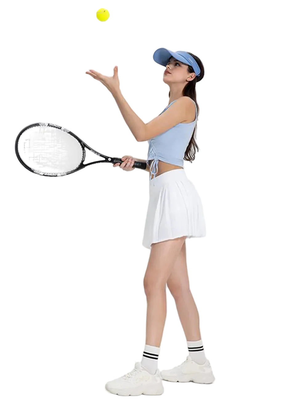 Women Pleated Mid-Rise Waist Active Skirt