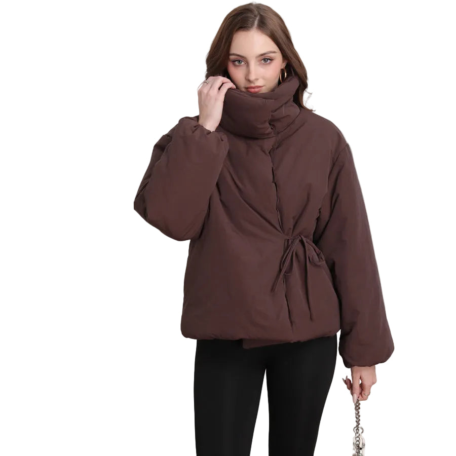 Women Casual Puffy Short Loose Jacket