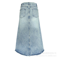 Women Vintage Denim A-line Spring Dress
