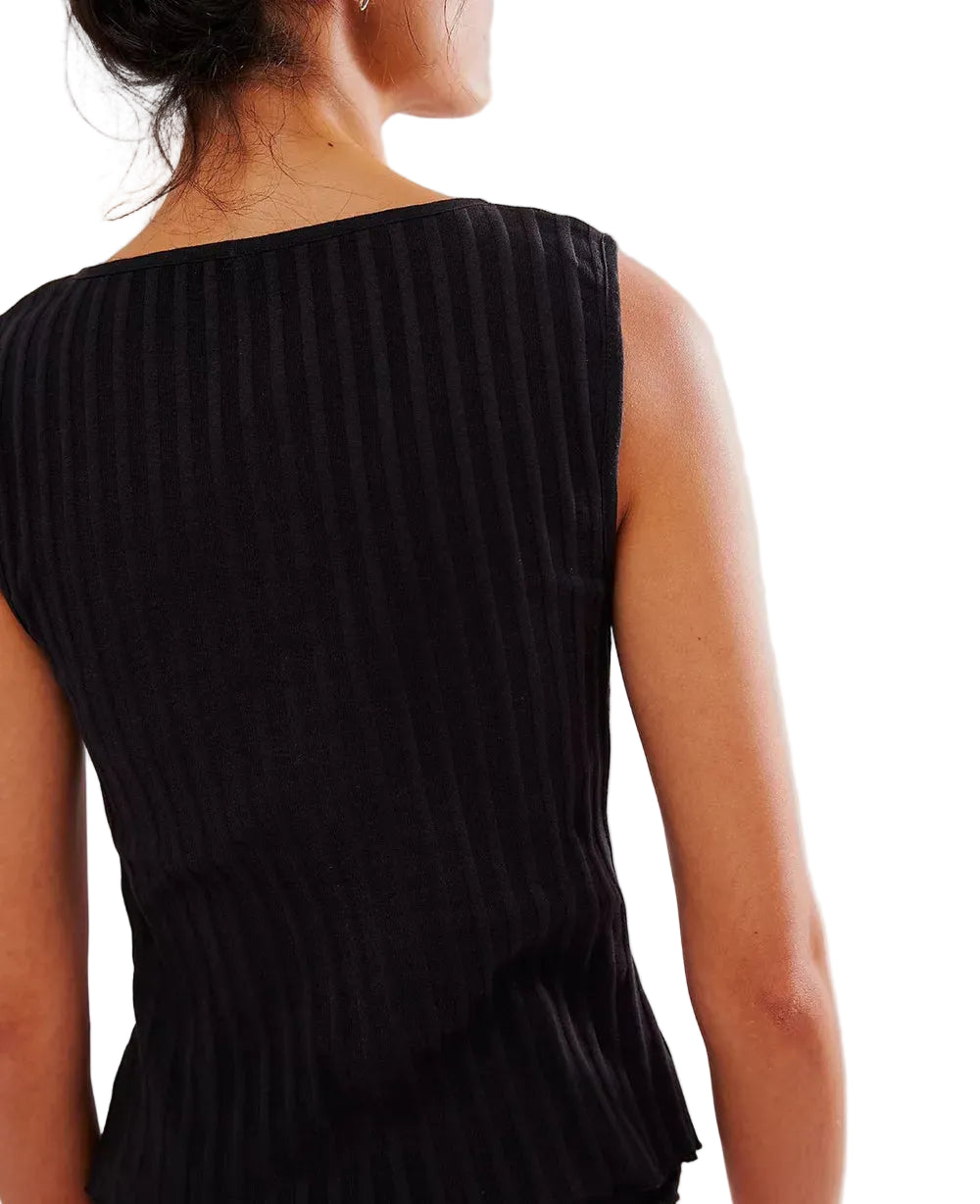 Women Button Down Round Neck Sweater Vest