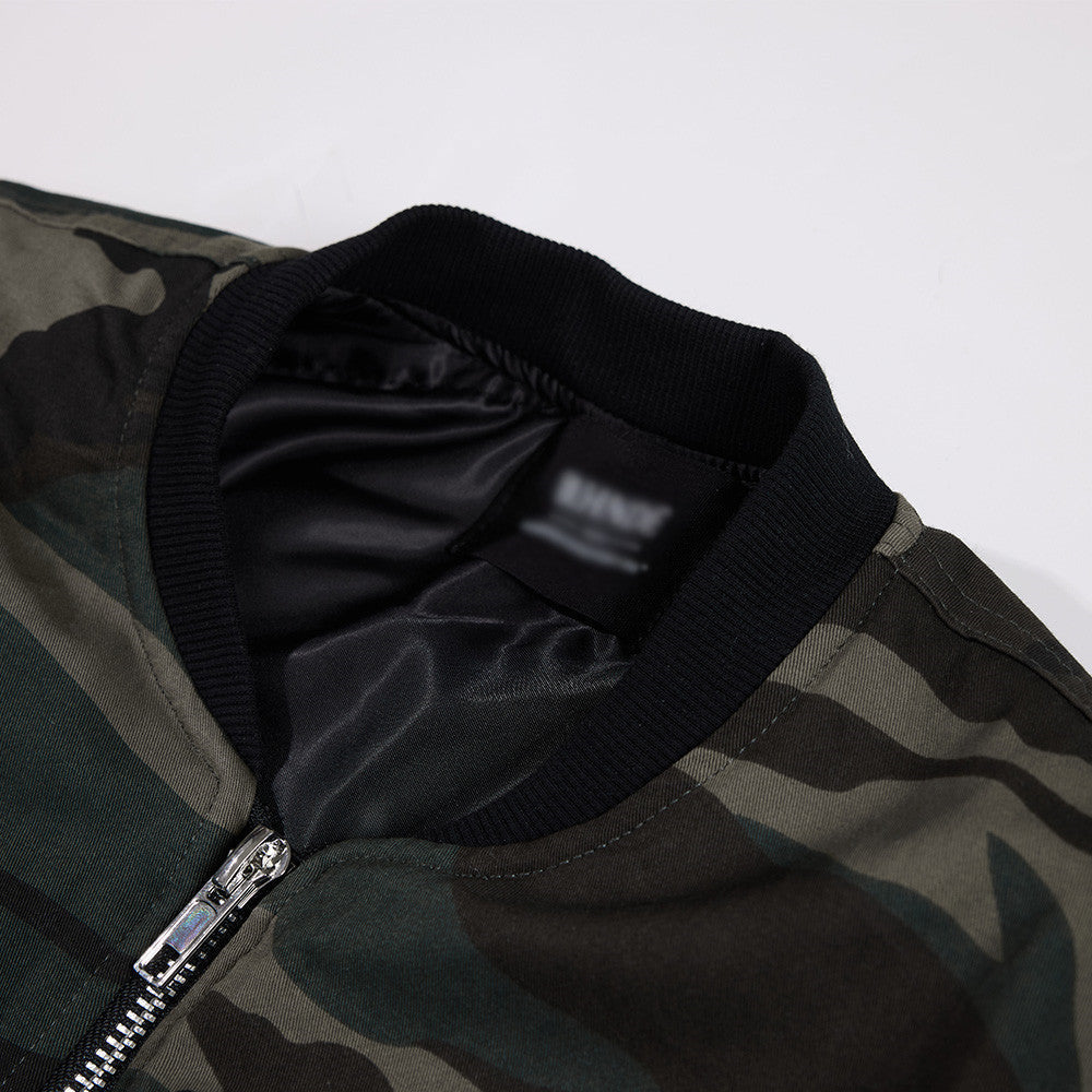 Men Winter Camouflage Cotton Zip Jacket