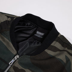 Men Winter Camouflage Cotton Zip Jacket