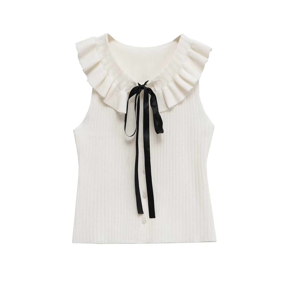 Women Casual Bow Tie Lace Collar Tops