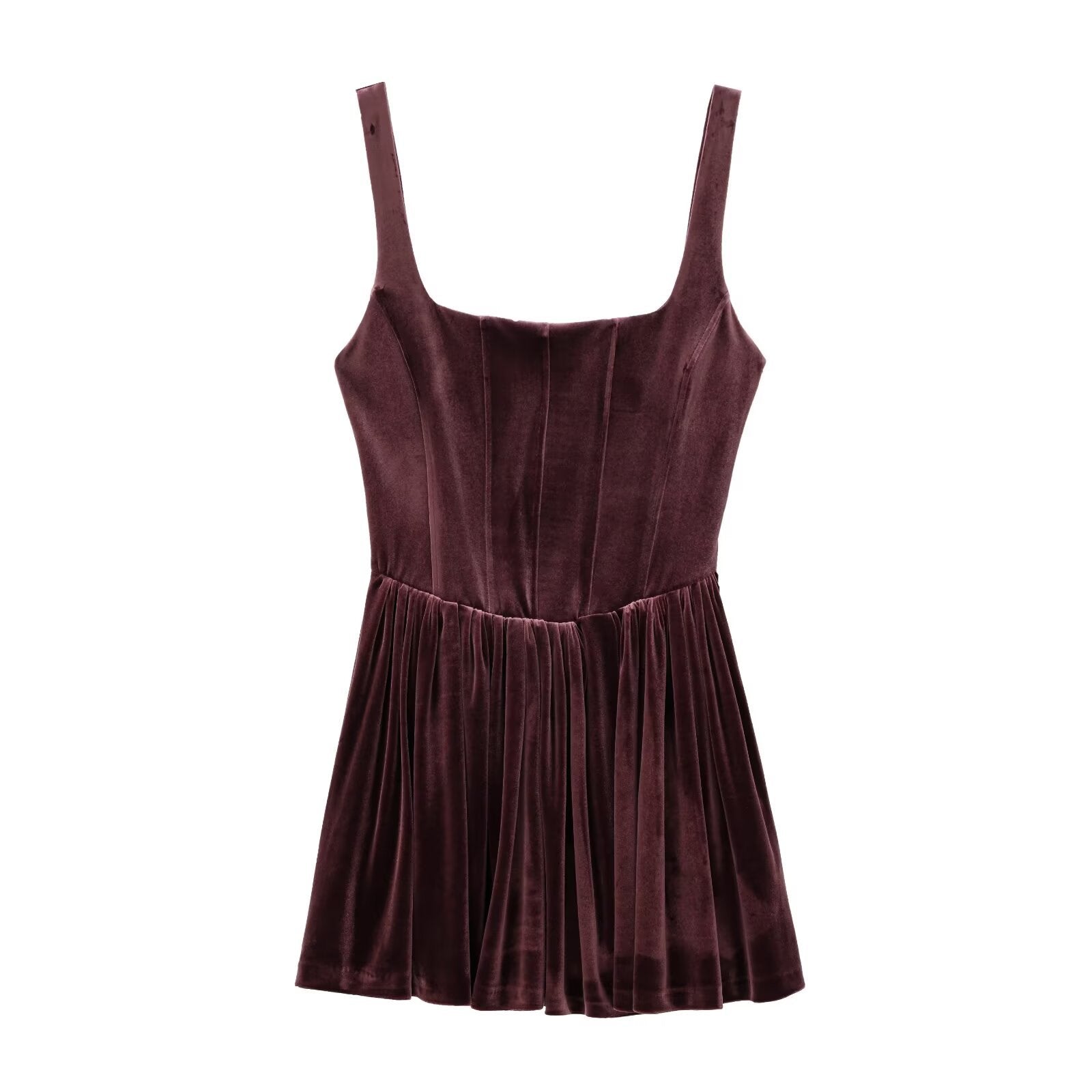 Women Sleeveless Velvet Corset Style Tops