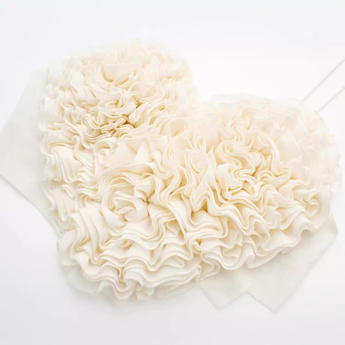 Women Casual Heart-Shaped Fluffy Short Tops