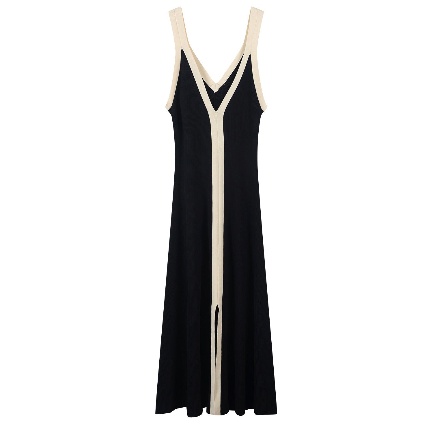 Women Sexy Sling Sleeveless Knitted Long Dress