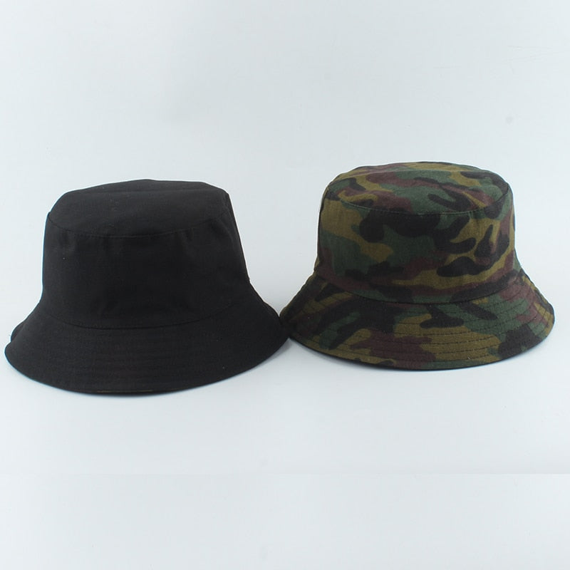 Men Camouflage Print Reversible Bucket Hat