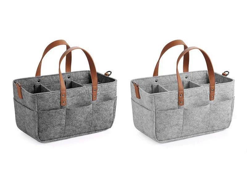 Baby Felt Storage Nursery Organizer Basket with Handle