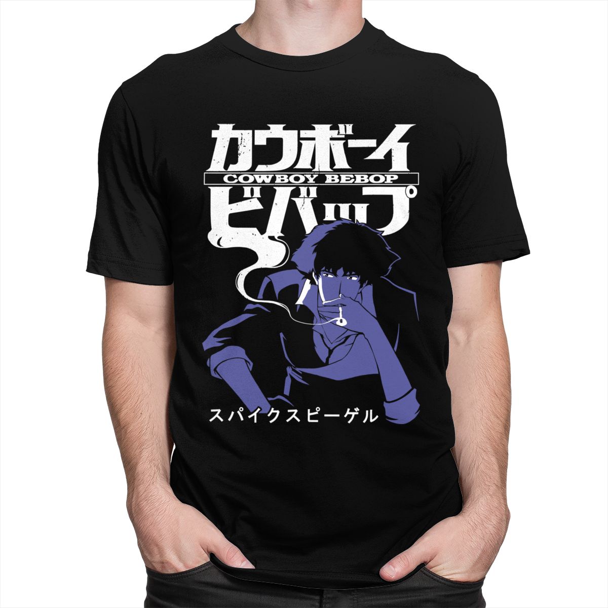 Men Short Sleeve Casual Anime Space Spike T Shirt