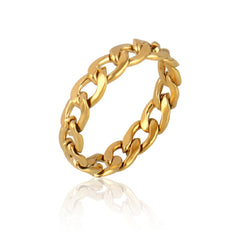 Accessories Unisex Stainless Steel Link Rings