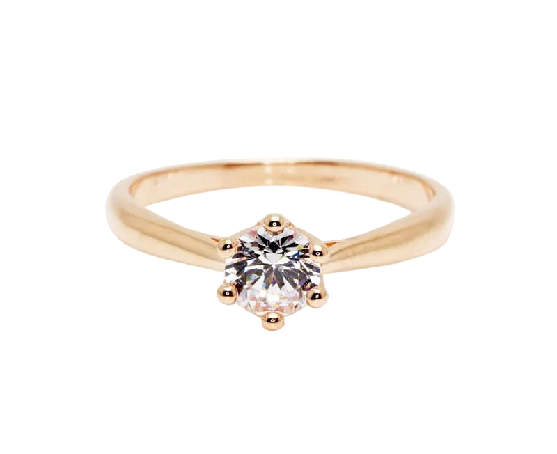 Woman Accessories Classic 0.5ct Round Zirconia Rings