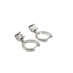 Sterling Silver 925  Dazzling Moissanite Dangler Drop Earrings