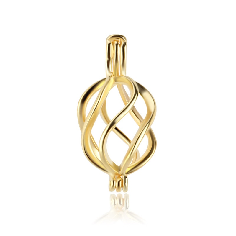 Sterling Silver 925 Geometric Twist Pendant