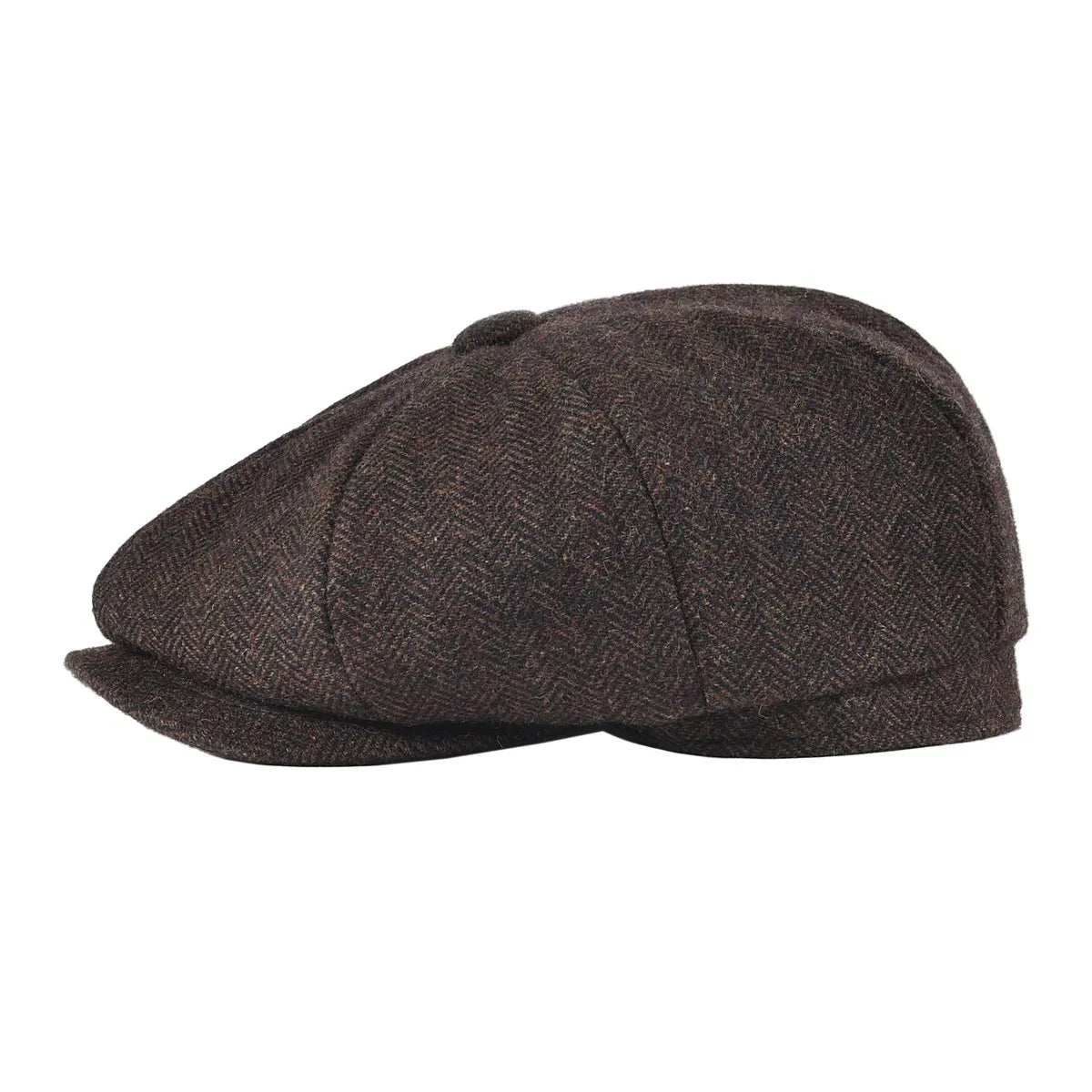 Men Classic Woolen Herringbone Gatsby Hat