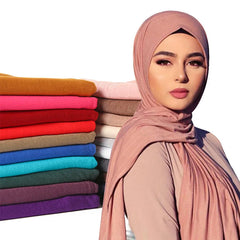 Accessories Women Casual Plain Turban Hijab Scarfs