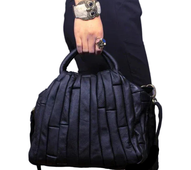 Women Elegant Genuine Cowhide Handmade Cross Body Tote Bags
