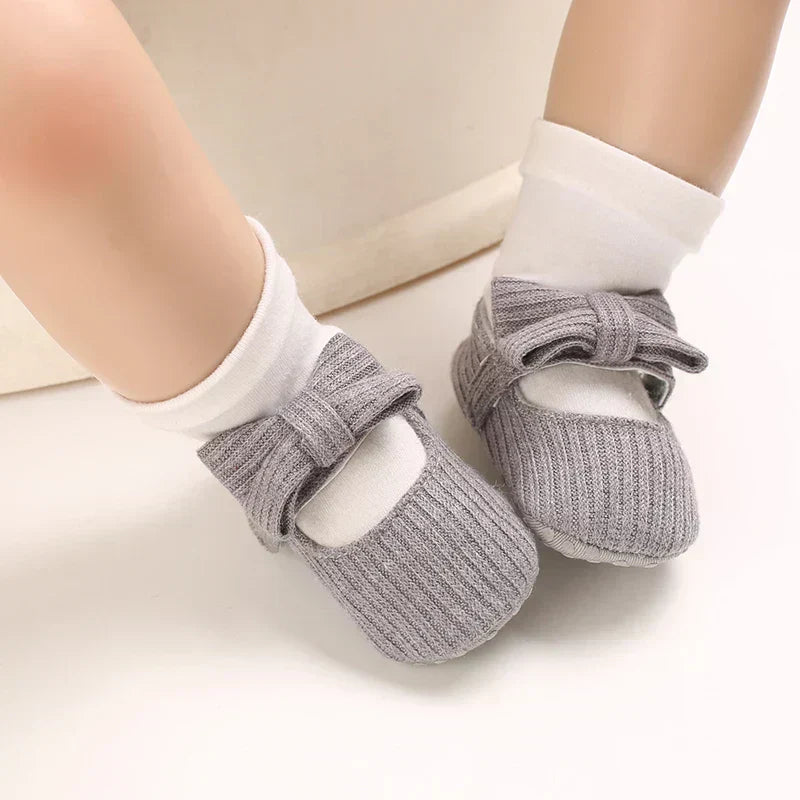 Newborn Baby Girl Casual Anti-Slip Bow Princess Shoes