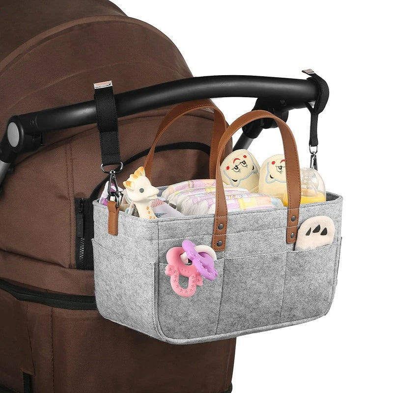 Baby Felt Storage Nursery Organizer Basket with Handle