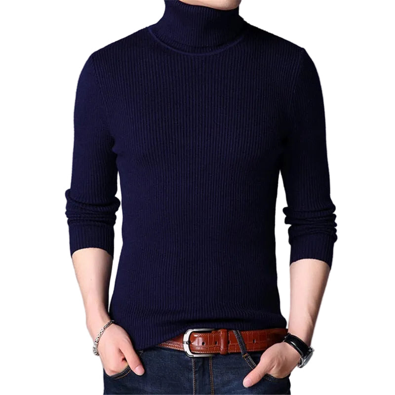 Men Knitted Cashmere Woolen Turtleneck Sweaters