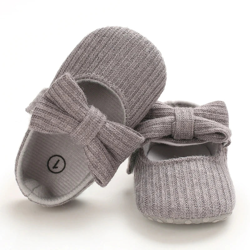 Newborn Baby Girl Casual Anti-Slip Bow Princess Shoes