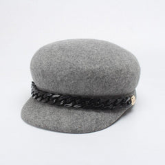 Women 100% Wool Winter Warm Newsboy Hat