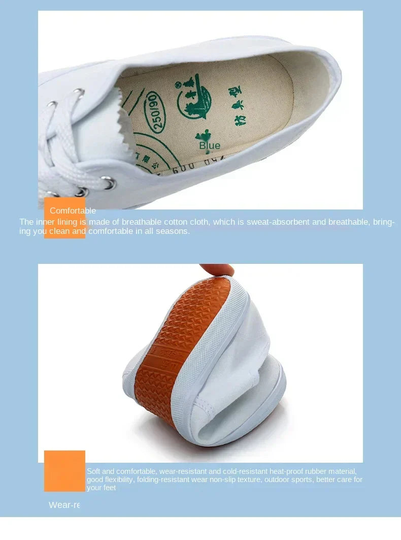 Men Casual White Canvas Shoes