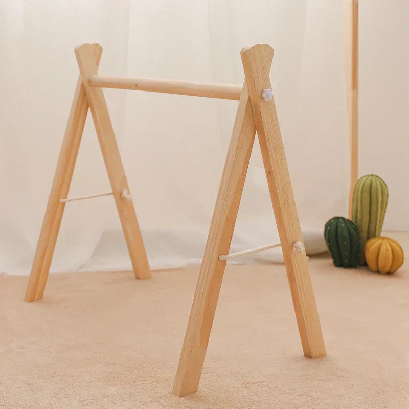 Baby Natural Wooden Hanging Baby Toy Mobile Gym