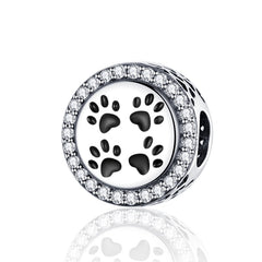 Sterling Silver 925 Zirconia Beads Cat Charms