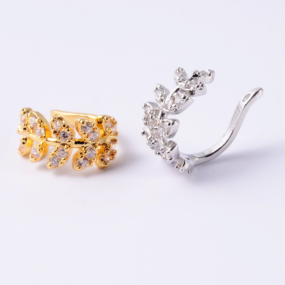 Women CZ Zircon Non-Pierced Ear Cuff Clip Earrings