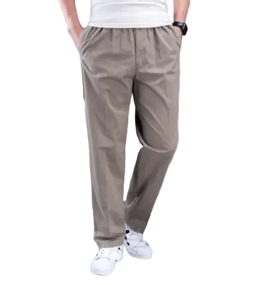 Men Casual Safari Style Cotton Cargo Pants