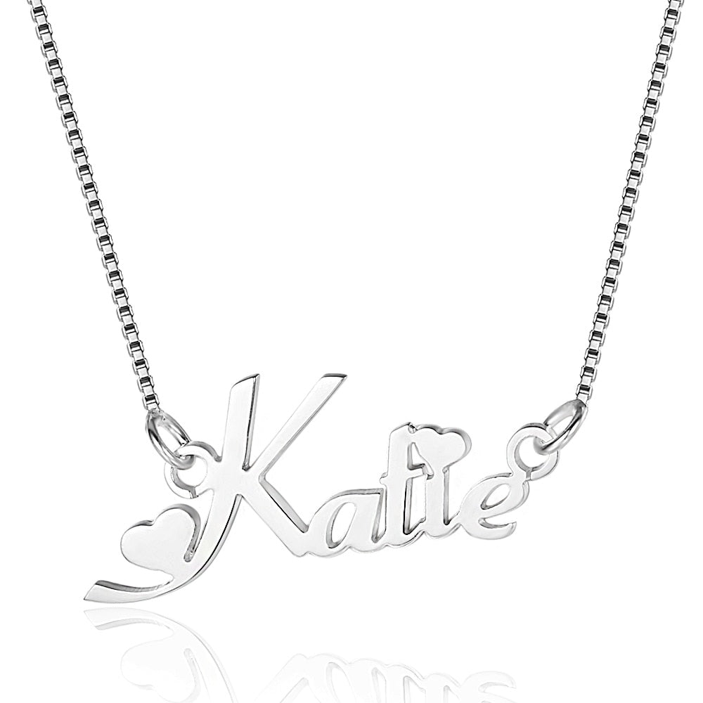 Sterling Silver 925 Russian Link Personalized Pendant Necklace