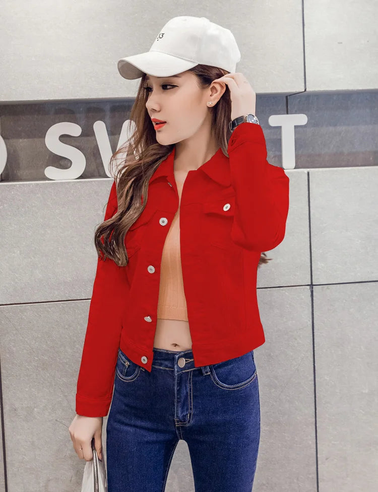Women Long Sleeve Denim Jackets