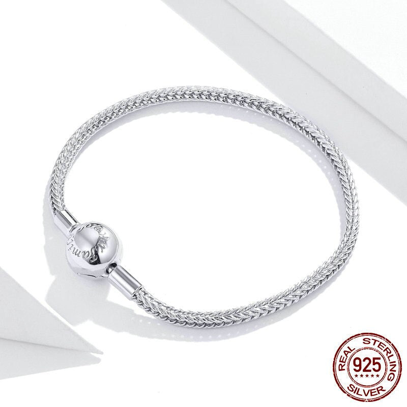 Sterling Silver 925 Snake Charm Bracelet