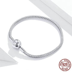 Sterling Silver 925 Snake Charm Bracelet