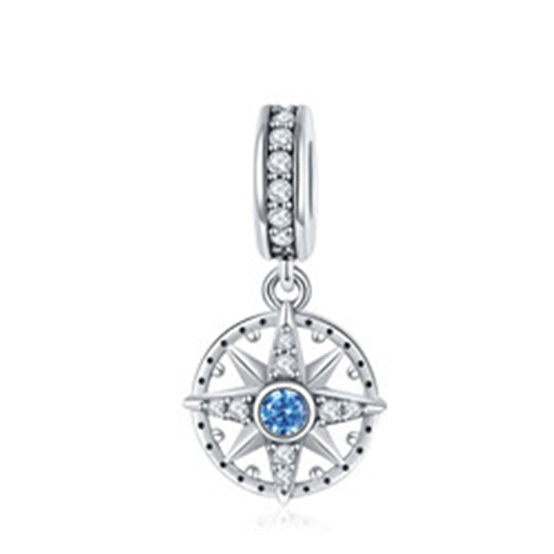 Sterling Silver 925 Blue Charms Beads Fit Bracelets
