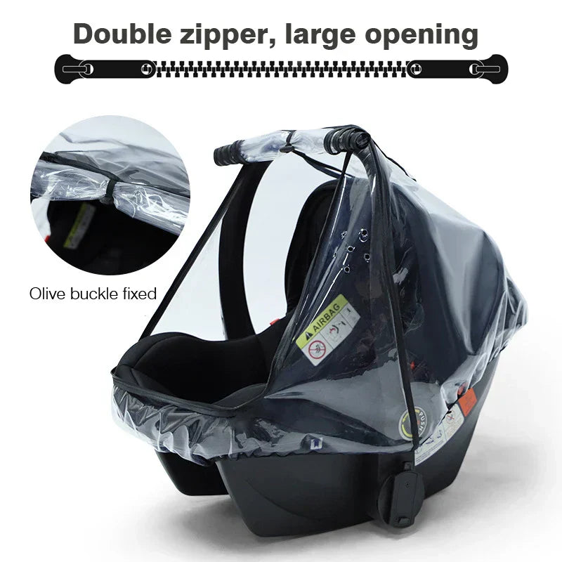 Baby Newborn Safety Seat Waterproof Transparent Cover