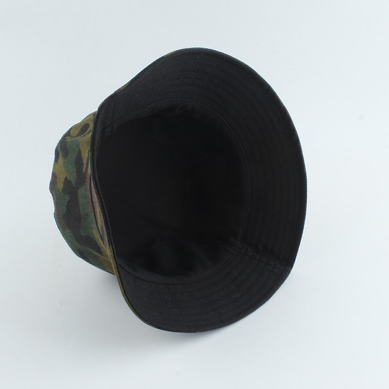 Men Camouflage Print Reversible Bucket Hat