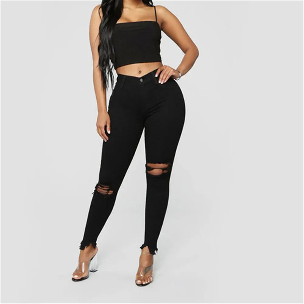 Women Casual Skinny Pencil Denim Jeans