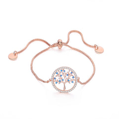 Accessories Women CZ Tree of Life Charm Bangle Bracelet