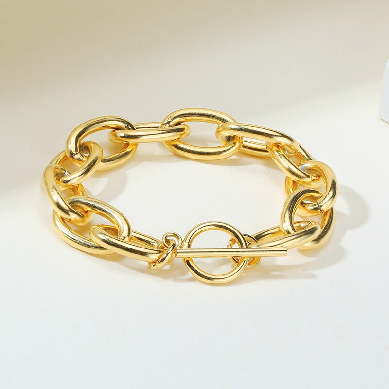 Accessories Women Stainless Steel Chunky Curb Link Bracelet